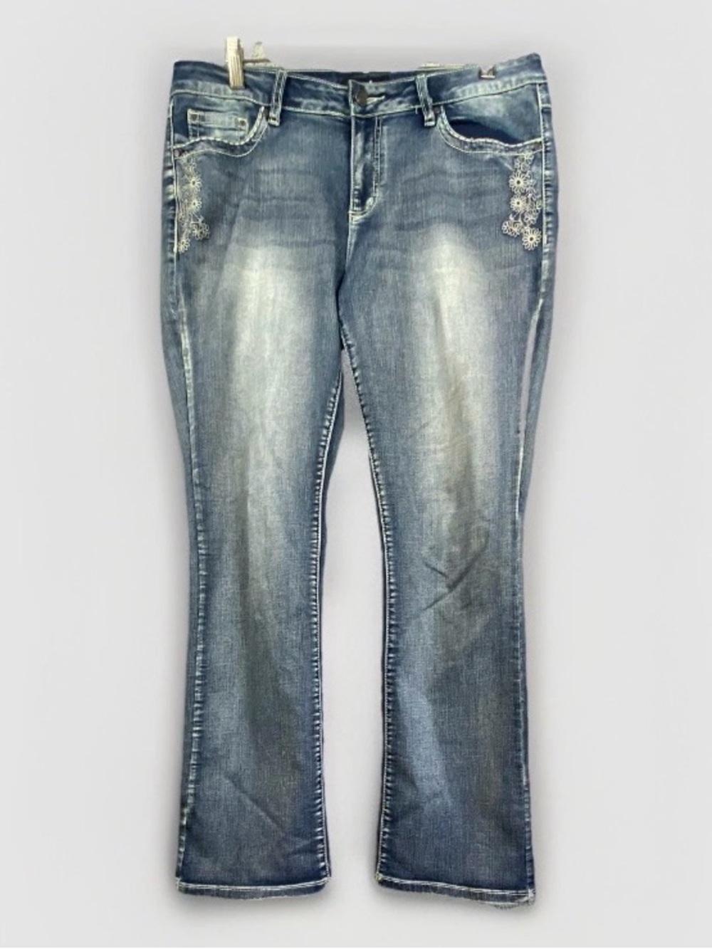 Earl Jeans Y2K Slim Bootcut with Floral Embroidery Women’s Size 14